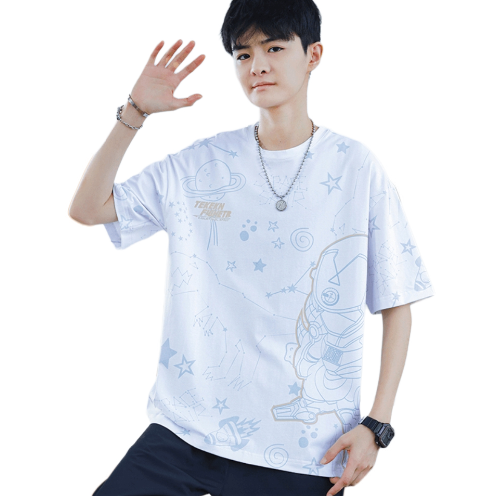 推荐商品：ANISAN/阿尼三童装  印花薄款透气圆领短袖T恤 男大童 ANS982418 白