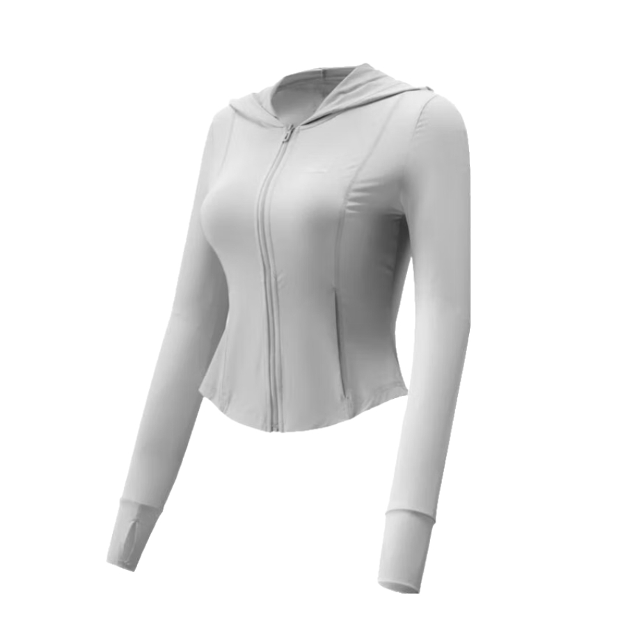 推荐商品：【戚薇同款】 SIN SIN  外穿原纱三抗抗闷防紫外线凉感透气冰皮冰丝双抗修身轻塑收腰小细腰正肩防晒衣 女装 S24XW07004 大象灰