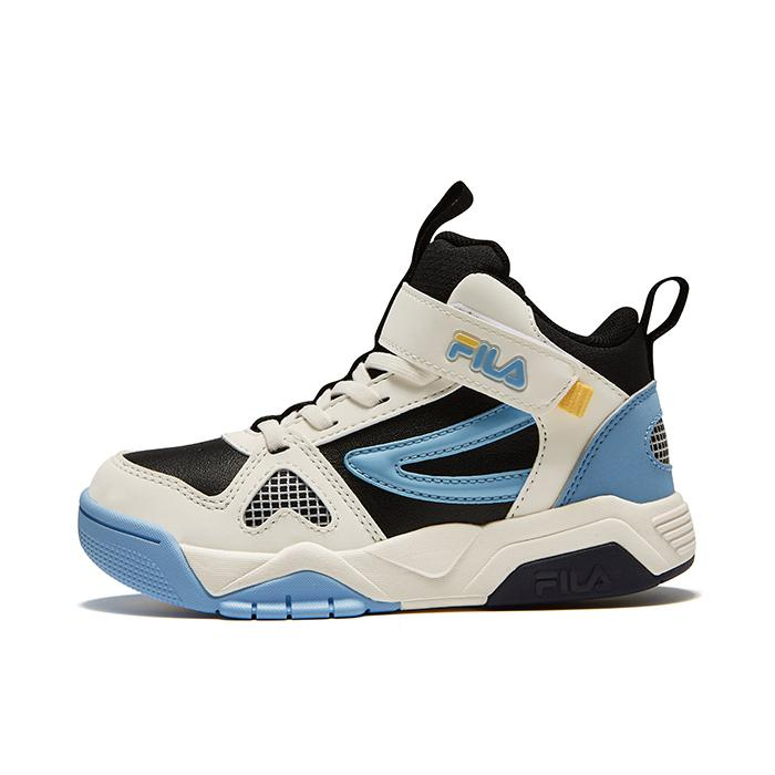 推荐商品：FILA/斐乐 时尚百搭 防滑耐磨 运动鞋儿童 K14B341301F 小童/黑色/奶白