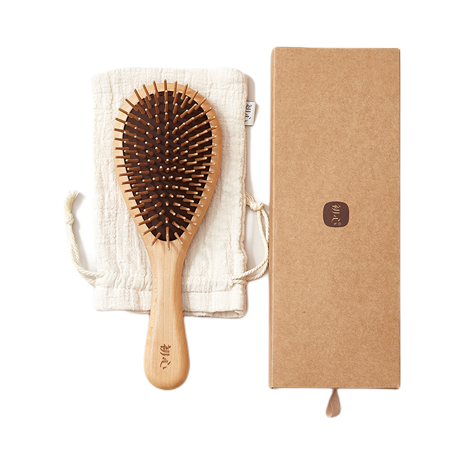 推荐商品：初心 气囊头皮按摩梳子盒装 胡桃木防静电头皮经络