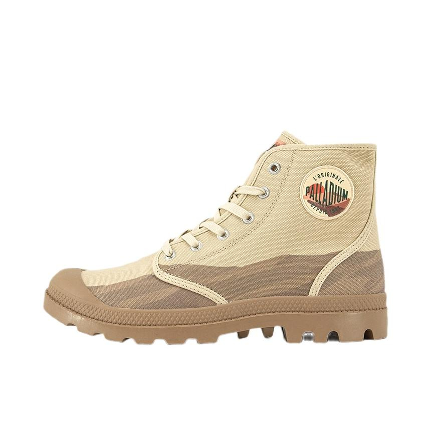 推荐商品：Palladium Pampa Oasis 耐磨防滑 复古 拼接 帆布鞋 沙漠黄