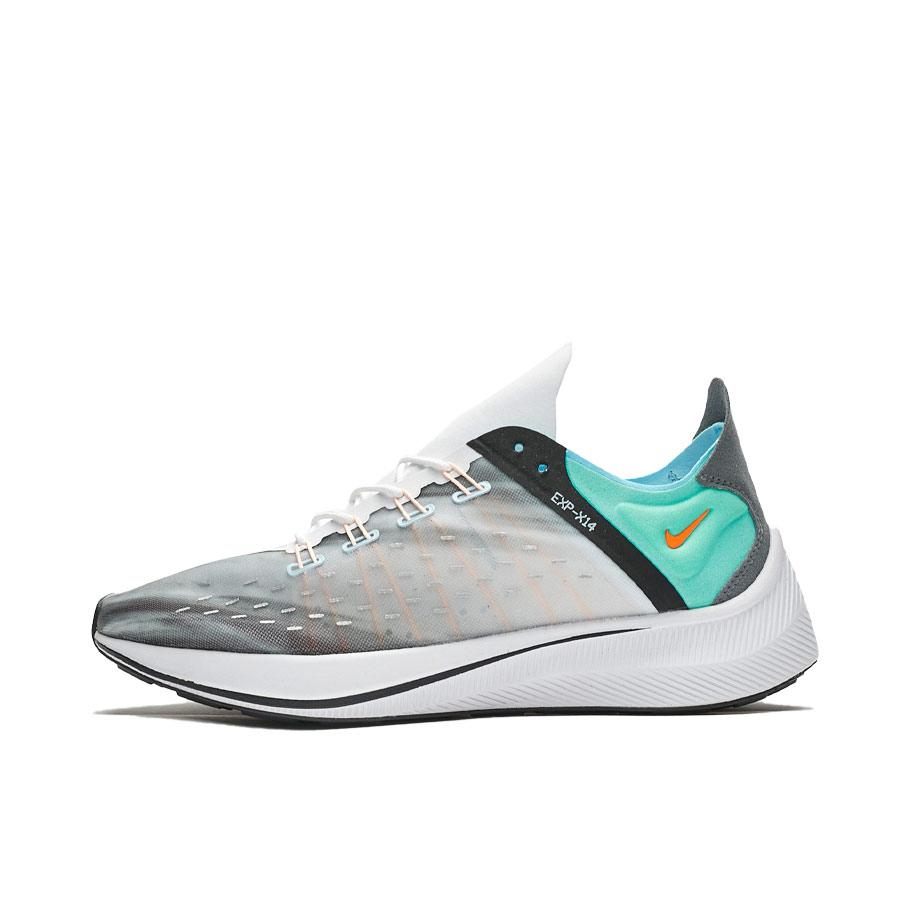 推荐商品：Nike EXP-X14 飞线 跑鞋 减震回弹防滑耐磨复古马拉松泡棉 White Emerald Rise Blue Chill 灰白青