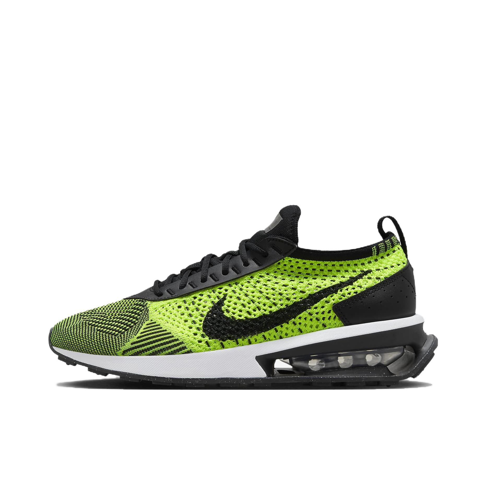 推荐商品：Nike Air Max Flyknit Racer 跑鞋 休闲减震防滑耐磨轻便透气支撑织物运动 荧绿色