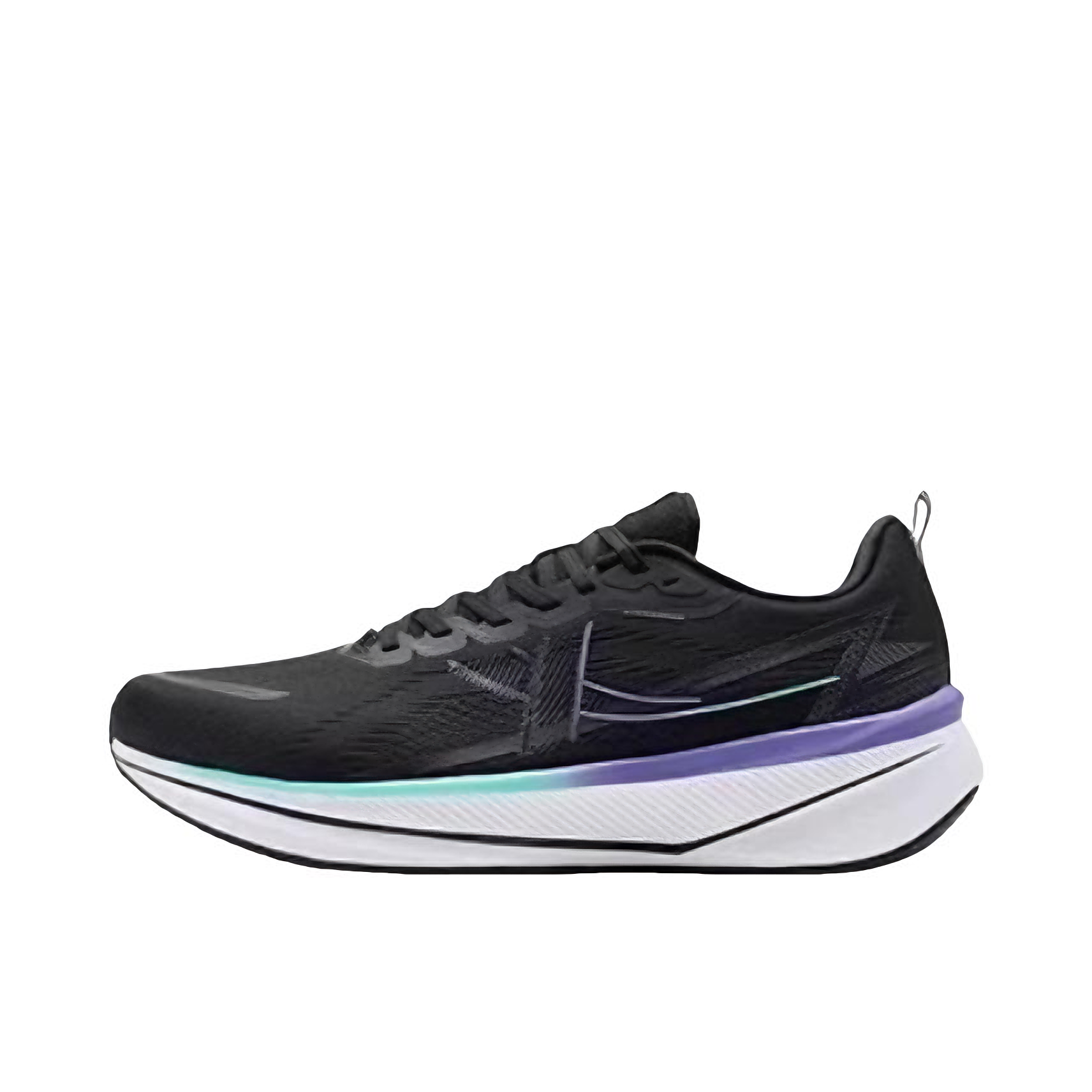 推荐商品：特步 騛速6.0 跑鞋 网面透气轻便低帮休闲缓震回弹防水软底 黑色/澈青蓝