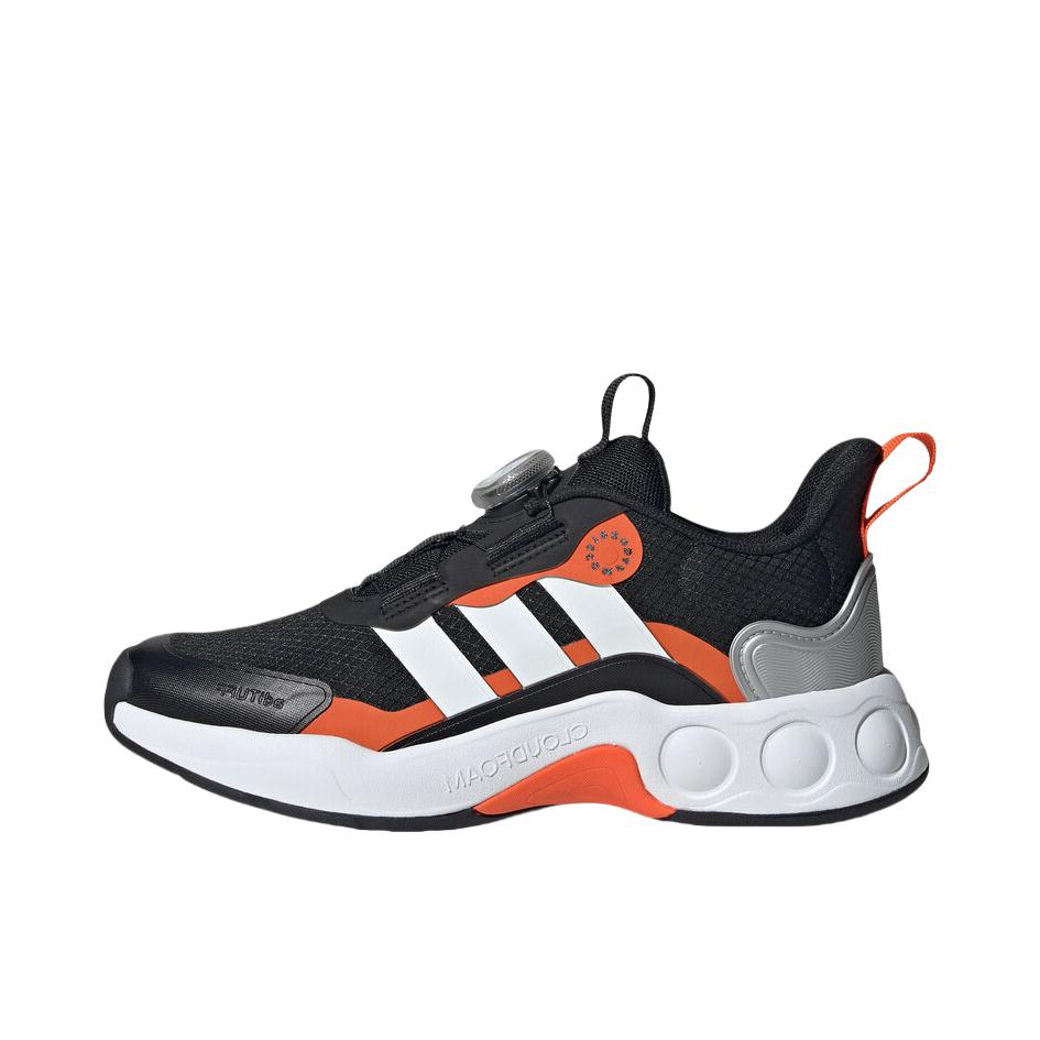 推荐商品：adidas NITROBUBBLE 运动休闲鞋 超轻缓震回弹旋转按钮 大童/黑色/黄色