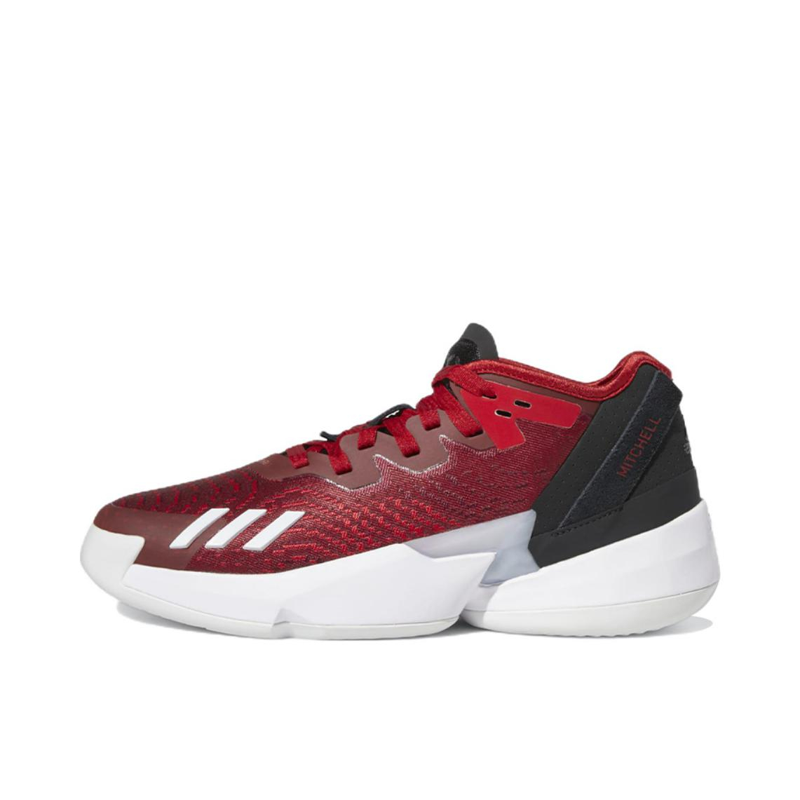 推荐商品：adidas D.O.N. Issue #4 米切尔4代 篮球鞋 减震回弹防滑耐磨实战包裹性支撑 白色/红色/黑色