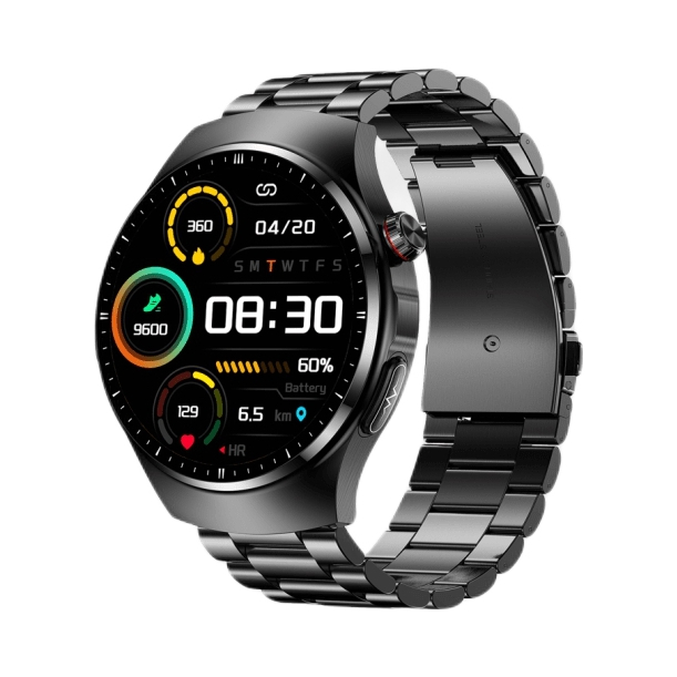 推荐商品：秉瑞 tk25 无创测血糖尿酸血脂血压高精度心率体脂睡眠监测仪运动蓝牙通话远程关爱老人健康手腕环智能手表