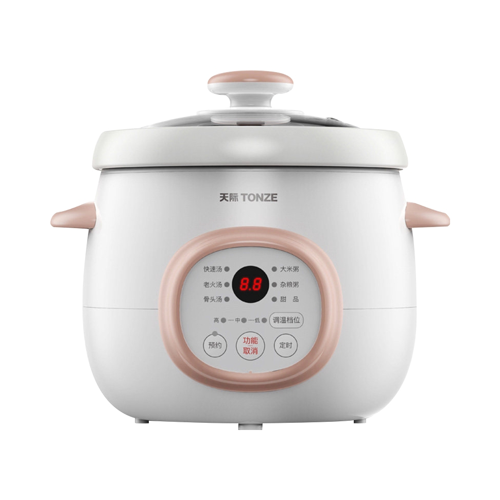 推荐商品：Tianzel/天际 1.5L 电炖锅 家用迷你 智能全自动 陶瓷内胆 熬粥 直炖 小型 DGD15-15DD