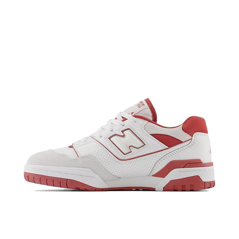 推荐商品：New Balance 550 复古 舒适 百搭 减震透气 防滑耐磨 潮流 运动休闲鞋 D宽//红色/白色