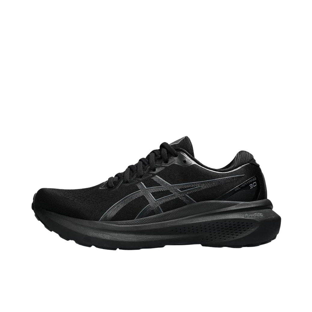 推荐商品：Asics/亚瑟士 Gel-Kayano 30 跑鞋 舒适透气轻便稳定足弓支撑防滑耐磨缓震轻量回弹慢跑圆头 男款/2E/黑色