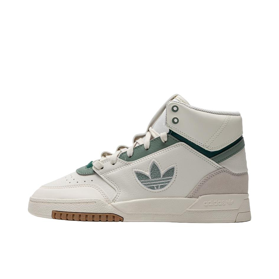 推荐商品：adidas Originals Drop Step 板鞋 复古耐磨透气舒适百搭 白色/灰绿