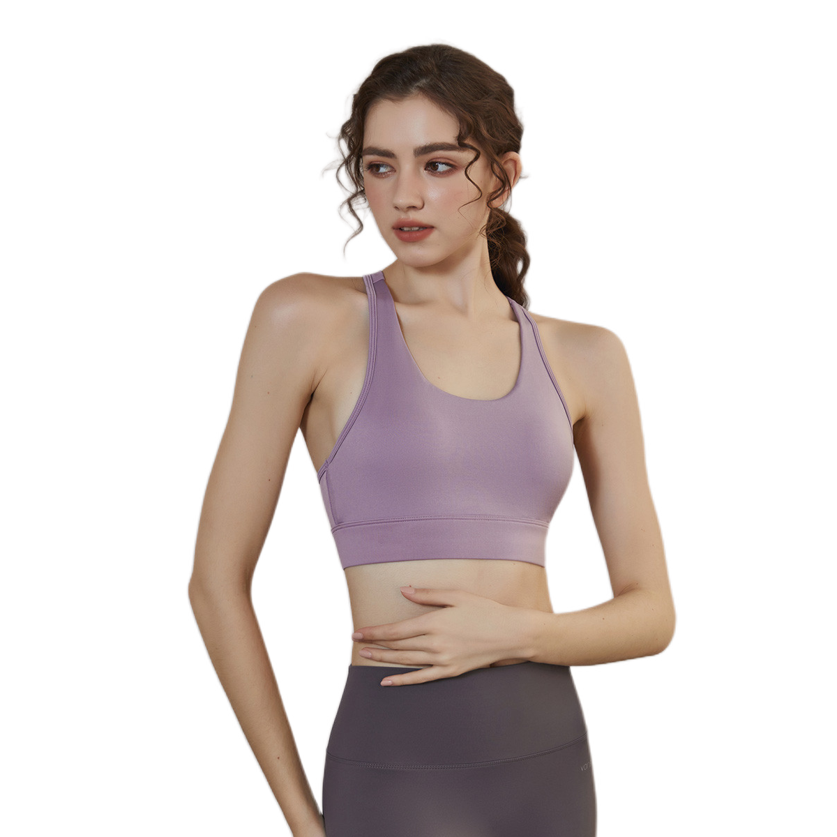 推荐商品：Vansydical/范斯蒂克 防震防下垂纯色运动内衣 女装 FVPA22213 中灰紫