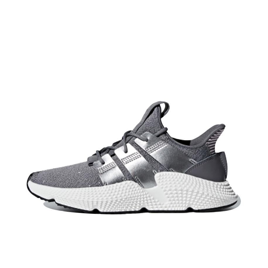 推荐商品：adidas  Prophere  舒适轻便 防滑耐磨 透气 复古简约 时尚潮流 运动休闲鞋 Grey Four/Silver Met/Clear Lilac 灰银白