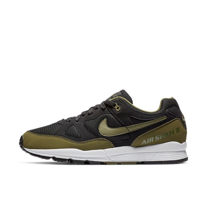 推荐商品：Nike Air Span II 运动休闲鞋 防滑耐磨缓震轻盈回弹网面透气复古 灰色/绿色