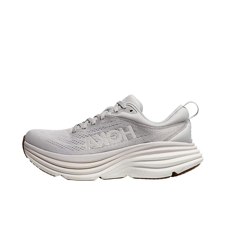 推荐商品：HOKA ONE ONE Bondi 8 邦代8 防滑耐磨 舒适轻便 网面透气 休闲百搭 缓震 跑鞋 月岩灰/云雾灰