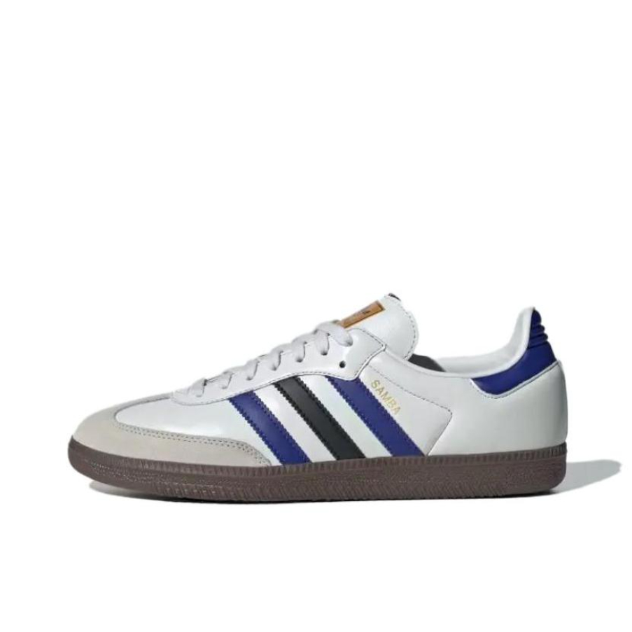 推荐商品：adidas Originals Samba OG T头鞋 板鞋 经典复古舒适百搭耐磨合成革圆头薄底贴合 白色/蓝色/黑色 