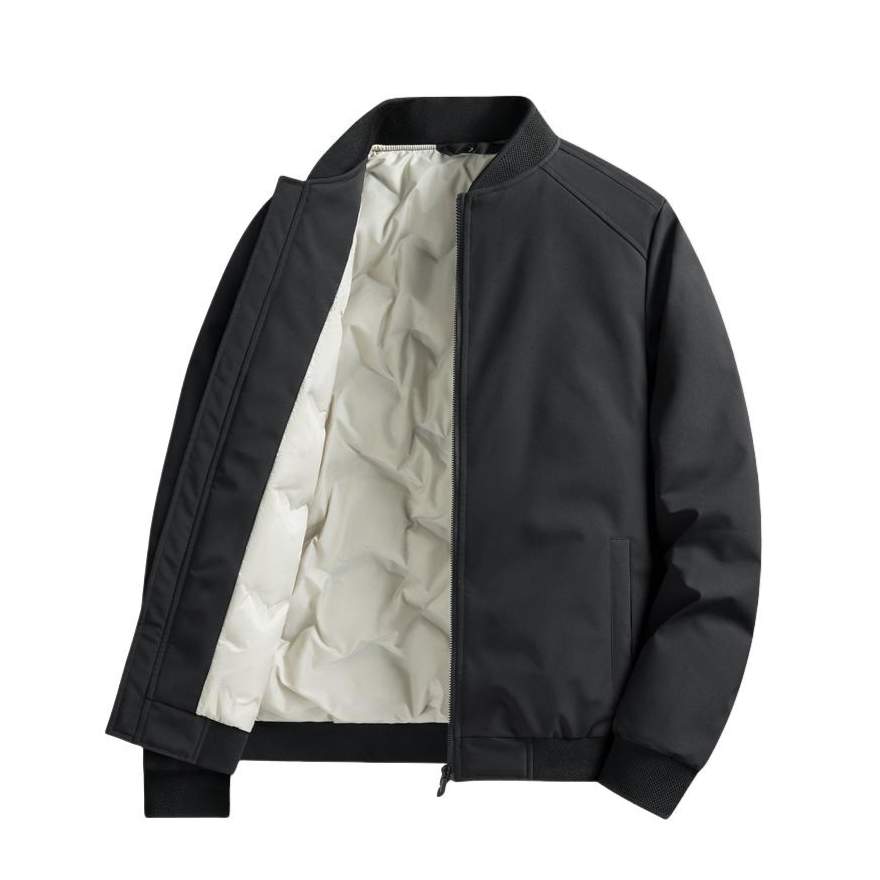 推荐商品：英奢 保暖亲肤罗纹底摆长袖羽绒服 Q24182024105 黑