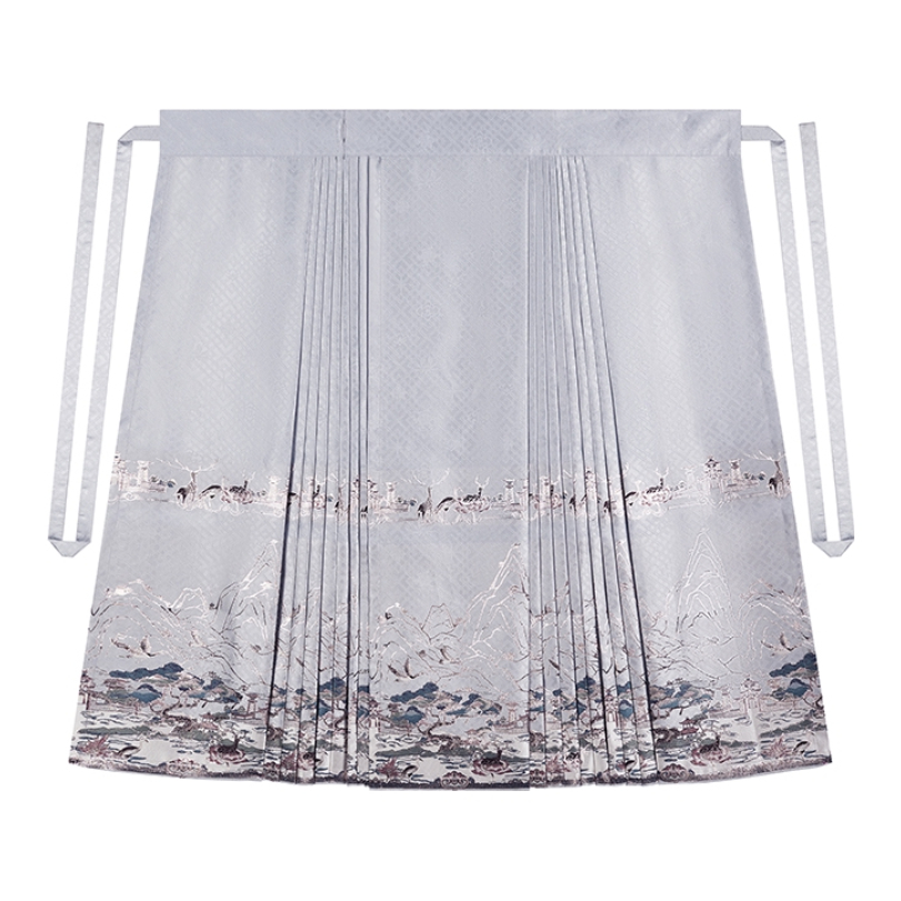 推荐商品：织造司 一鹿莲生 明制马面裙短袖内搭汉服 女装 灰/马面裙