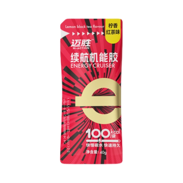 M-ACTION/迈胜 续航机能胶 40g 袋装 马拉松越野赛电跑步耐力运动能量补剂 柠香红茶味