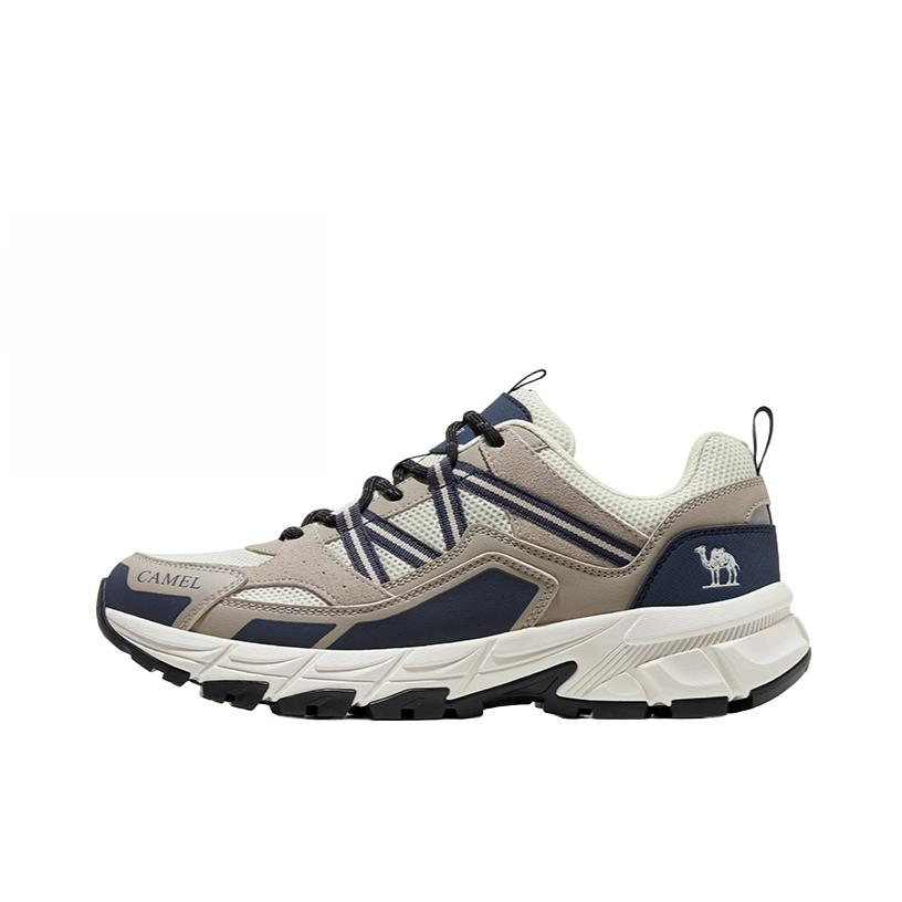 推荐商品：骆驼 腾龙 户外鞋 徒步鞋 越野跑鞋 防滑耐磨舒适透气减震轻便时尚 奶白/深蓝