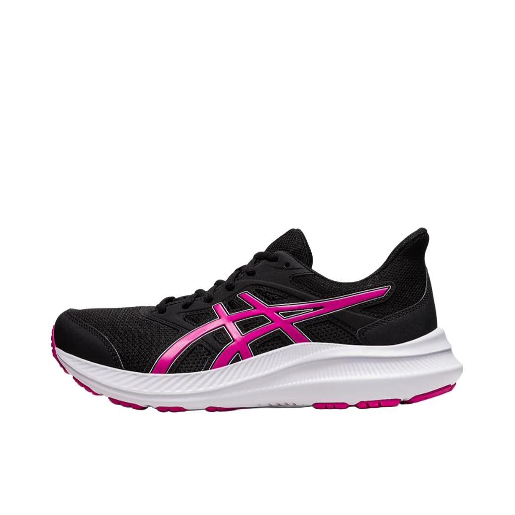 推荐商品：Asics/亚瑟士 Jolt 4 跑鞋 合成革回弹防滑耐磨网面透气舒适轻便耐穿 D宽/黑色/粉色