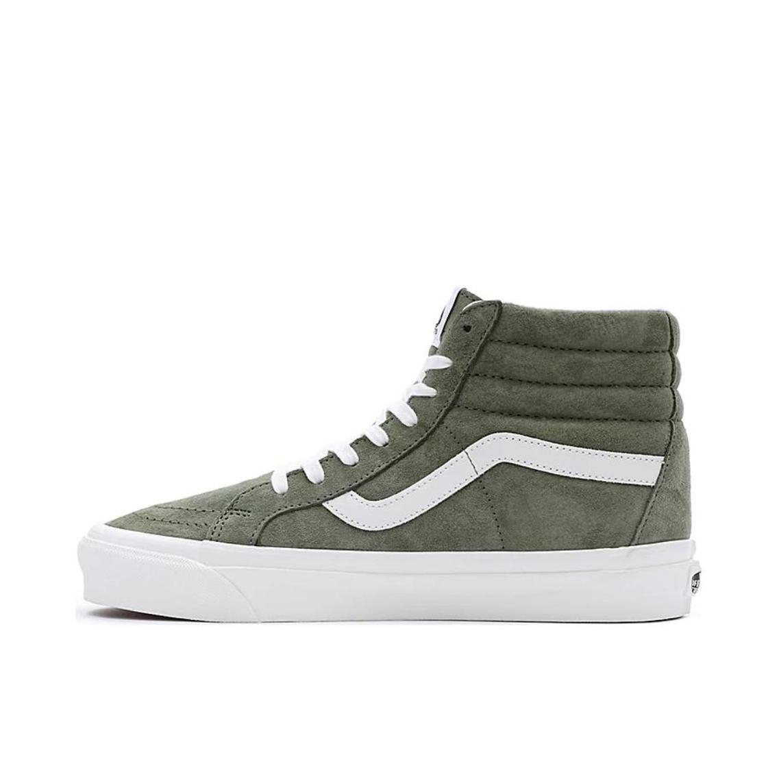 推荐商品：Vans/范斯 SK8-Hi 板鞋 潮流经典拼接复古街头厚底 湖绿色/白色