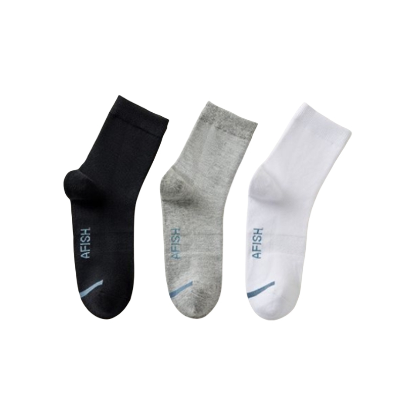 推荐商品：一只鱼 7A级抗菌防臭袜吸汗短中防脚气不掉跟网眼新疆棉湖远行浅口中筒袜