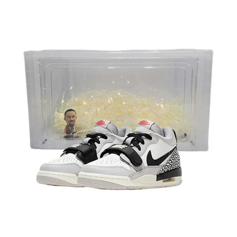 推荐商品：Air Jordan Legacy 312 板鞋 运动休闲鞋 三合一魔术贴缓震复古回弹合成革 礼盒款/大童/白色/灰色