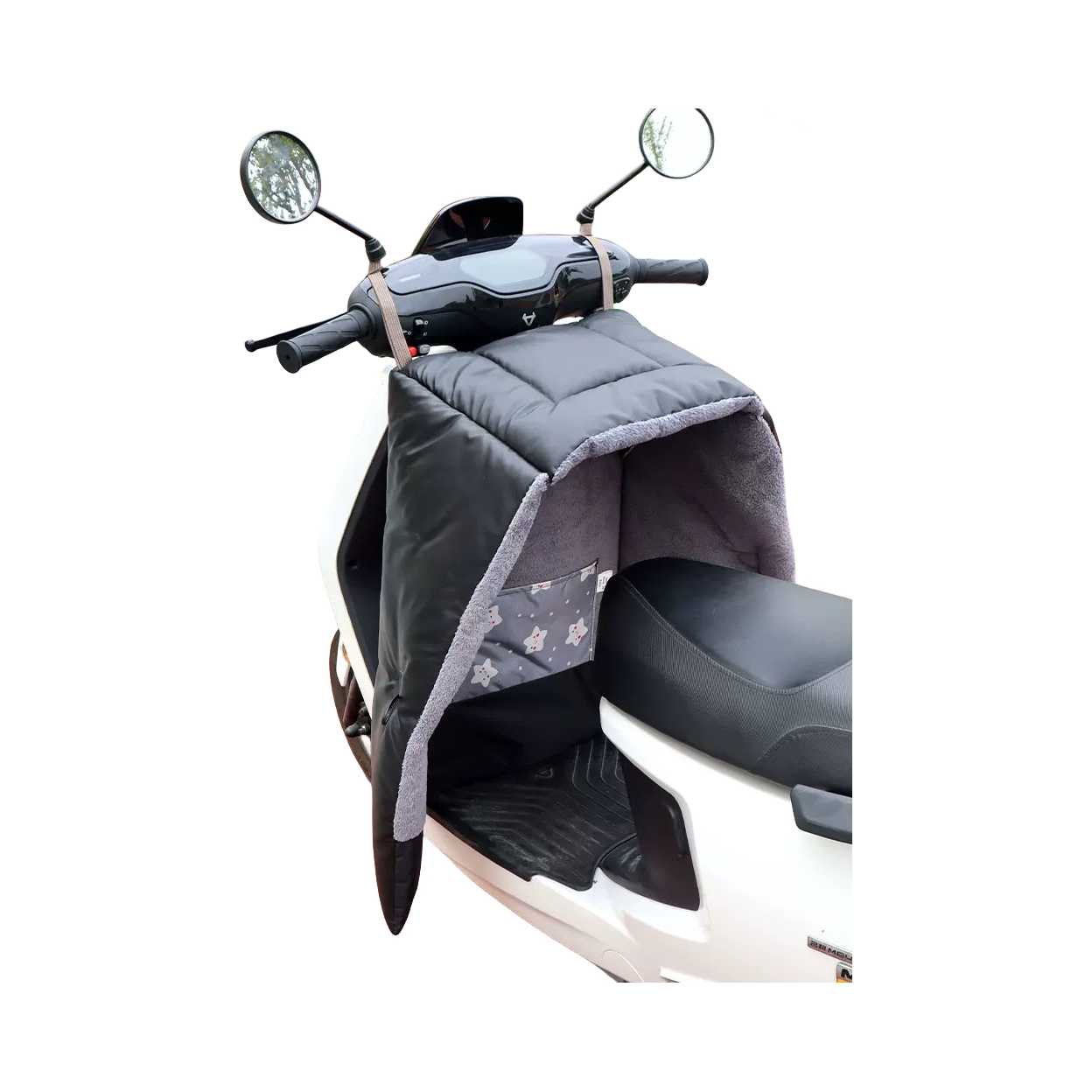 推荐商品：初慕源 冬季保暖 PU防水 电动车挡风被 CK00M