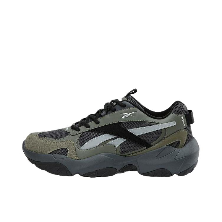 推荐商品：Reebok/锐步 FLUFFI PUFF CN 运动休闲鞋 透气防滑低帮轻便复古厚底增高 军绿色