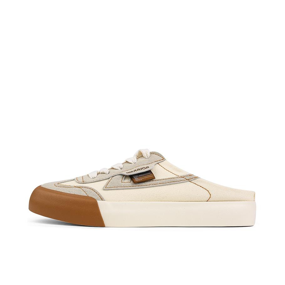 推荐商品：回力 耐磨 百搭 休闲 外穿 一脚蹬 半拖包头 透气 德训鞋 帆布鞋 WXY-D242T 米灰棕