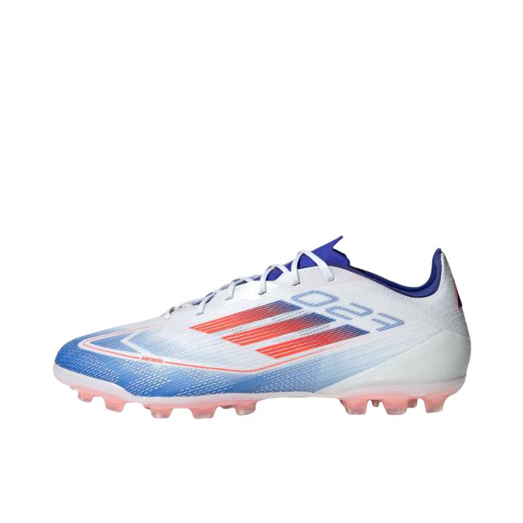 推荐商品：adidas F50 League 2G/3G AG 足球鞋 中端短钉人造草地 白色/红荧光/亮蓝