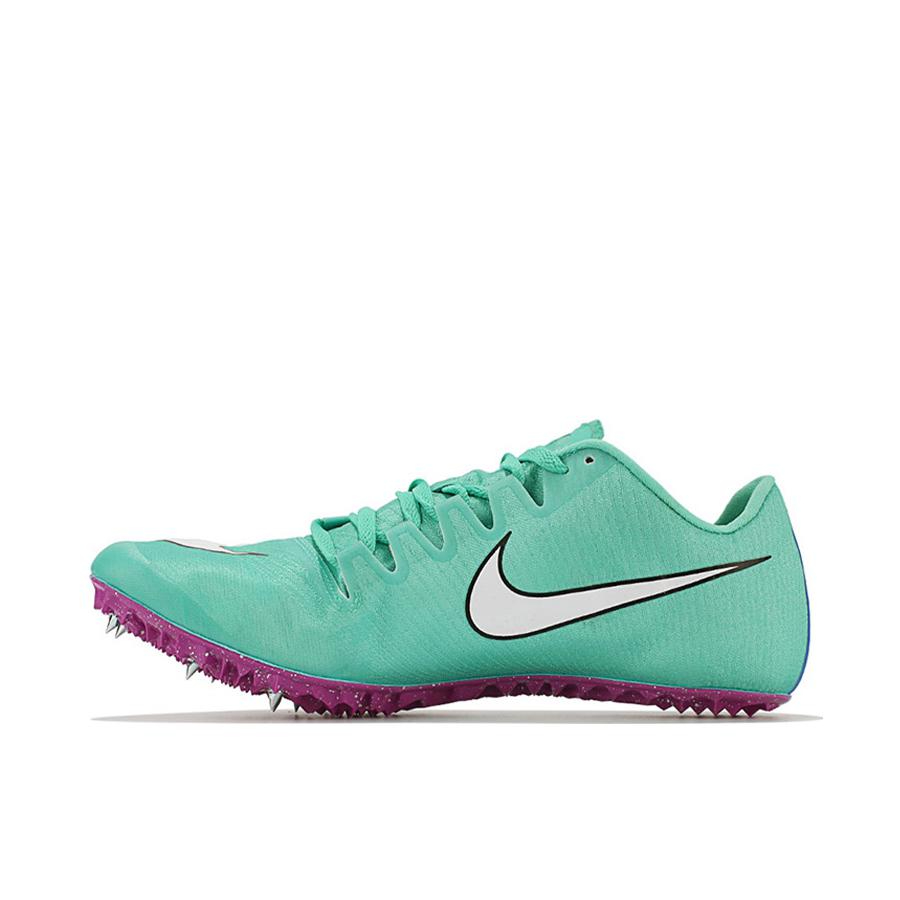 推荐商品：【苏炳添同款】 Nike Zoom Ja Fly 3 跑鞋 碳板田径竞速短跑防滑耐磨舒适减震包裹性织物马拉松 湖蓝/紫红