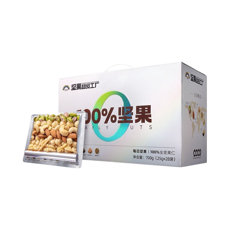 推荐商品：Rainbow/天虹牌 坚果超级工厂 混合坚果 700g 盒装