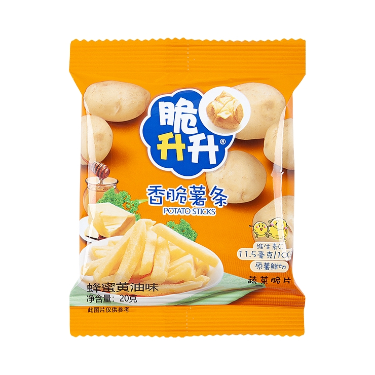 推荐商品：脆升升 香脆薯条 20g 袋装 非膨化解馋追剧原切鲜切