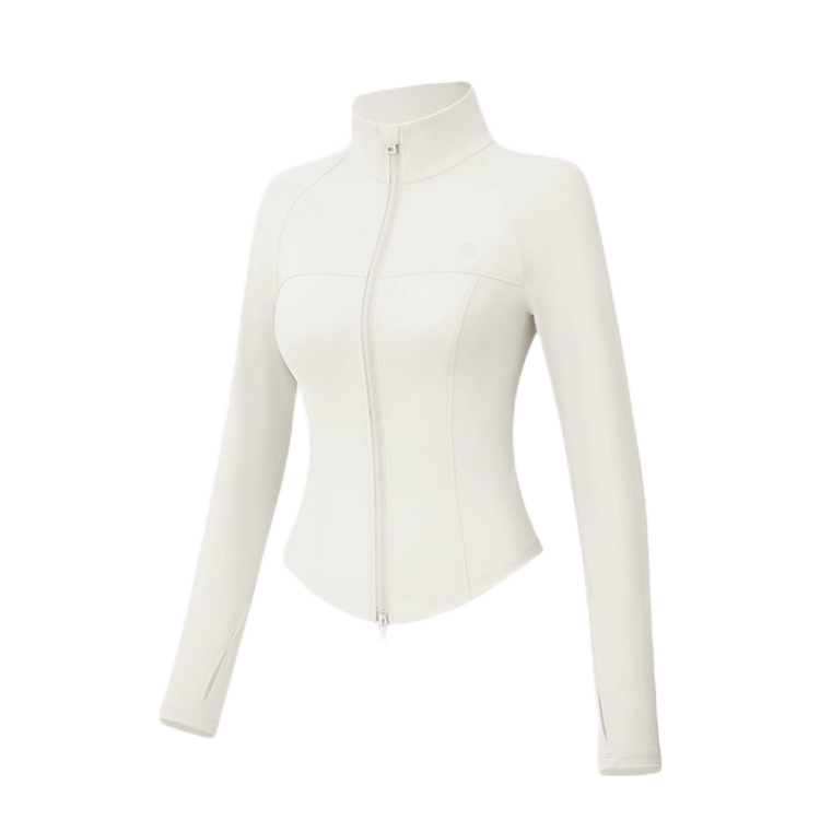 推荐商品：【成毅同款】VVC 防紫外线轻户外透气冰丝晶修身凉感连帽收腰立领长袖防晒衣 女装 VGA4S257 烟白