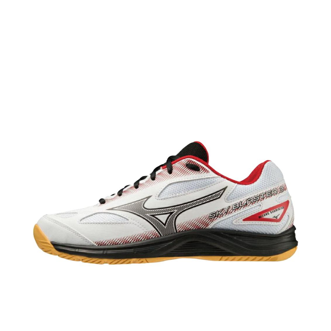 推荐商品：Mizuno/美津浓 Break Shot 4 减震训练 防滑耐磨 舒适 运动休闲鞋 白色/红色/黄色