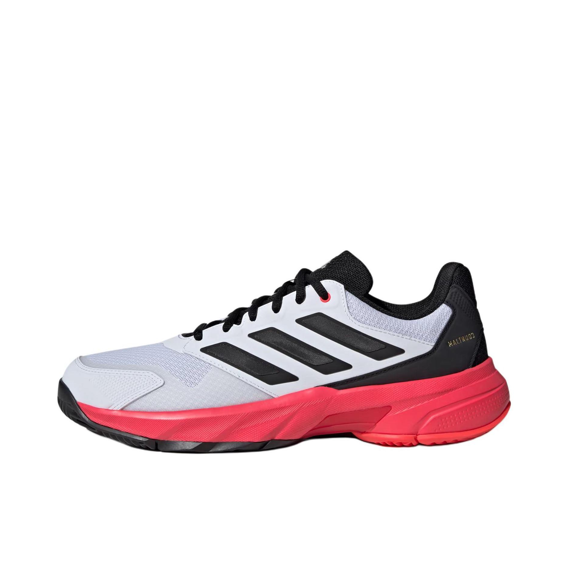 推荐商品：adidas CourtJam Control 3 百搭 耐磨 防滑 缓震 网面 网球鞋 黑色/粉色