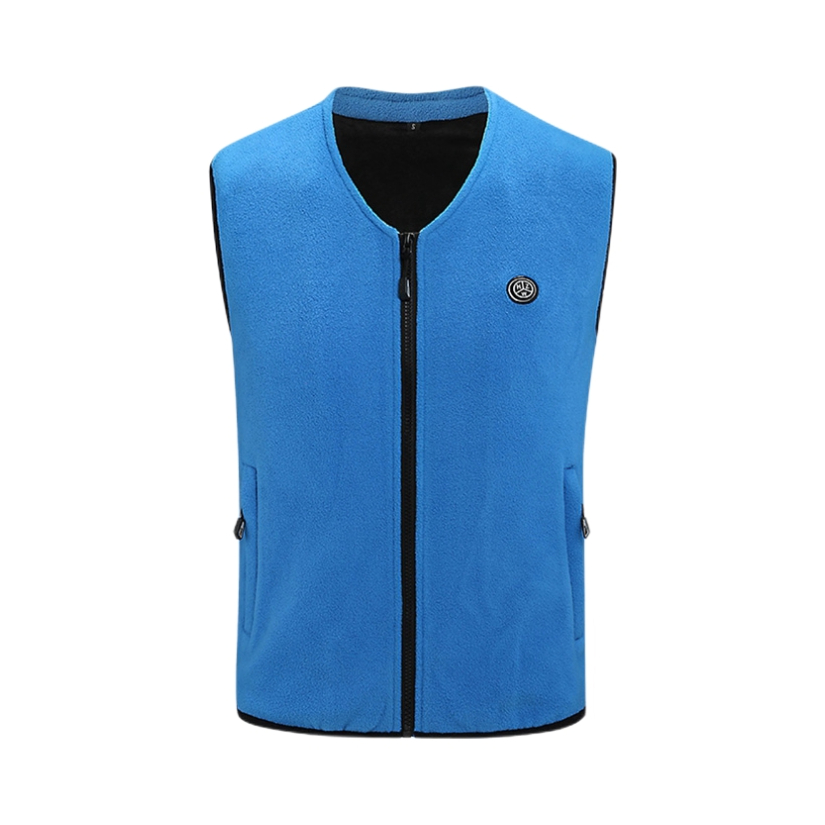 推荐商品：B.S.HORSE/黑仕马 全身自动温控充电加热马甲 男女同款 H1888 蓝/V领/1万毫安充电宝