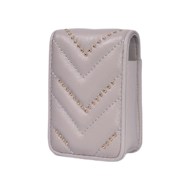 推荐商品：lunia 小号真皮收纳便携镜子补妆迷你口红盒小包化妆包