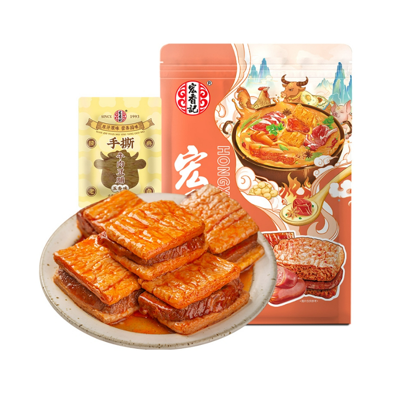 推荐商品：宏香记 手撕牛肉豆脯 散装 解馋 五香味