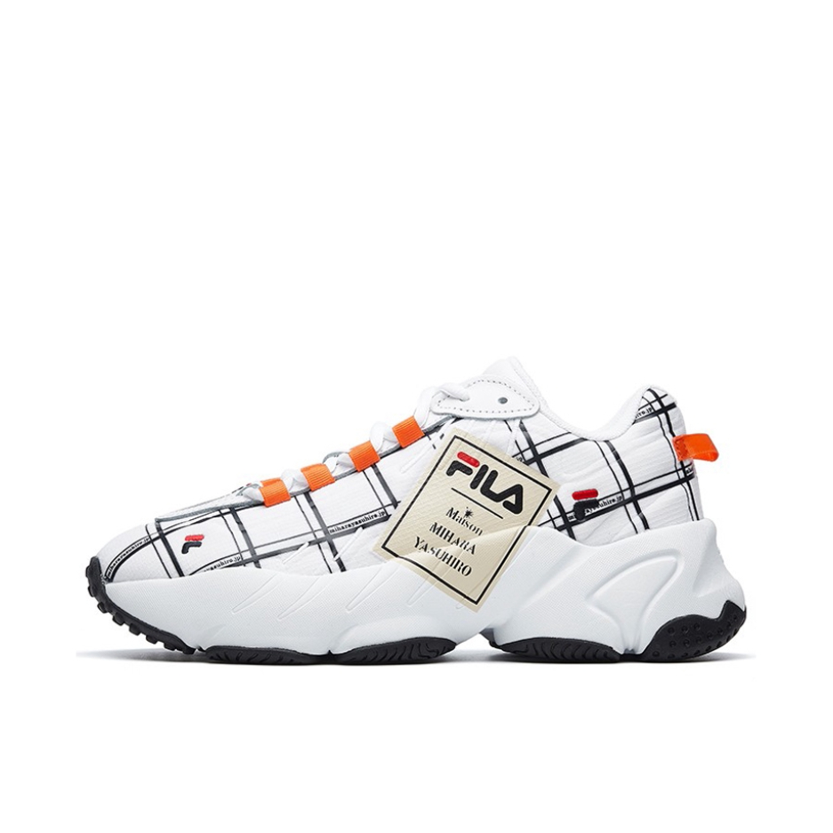 推荐商品：FILA/斐乐 x MIHARA ADE 织物合成革 减震耐磨 防滑透气 低帮 复古 运动休闲鞋 Mihara联名/白色