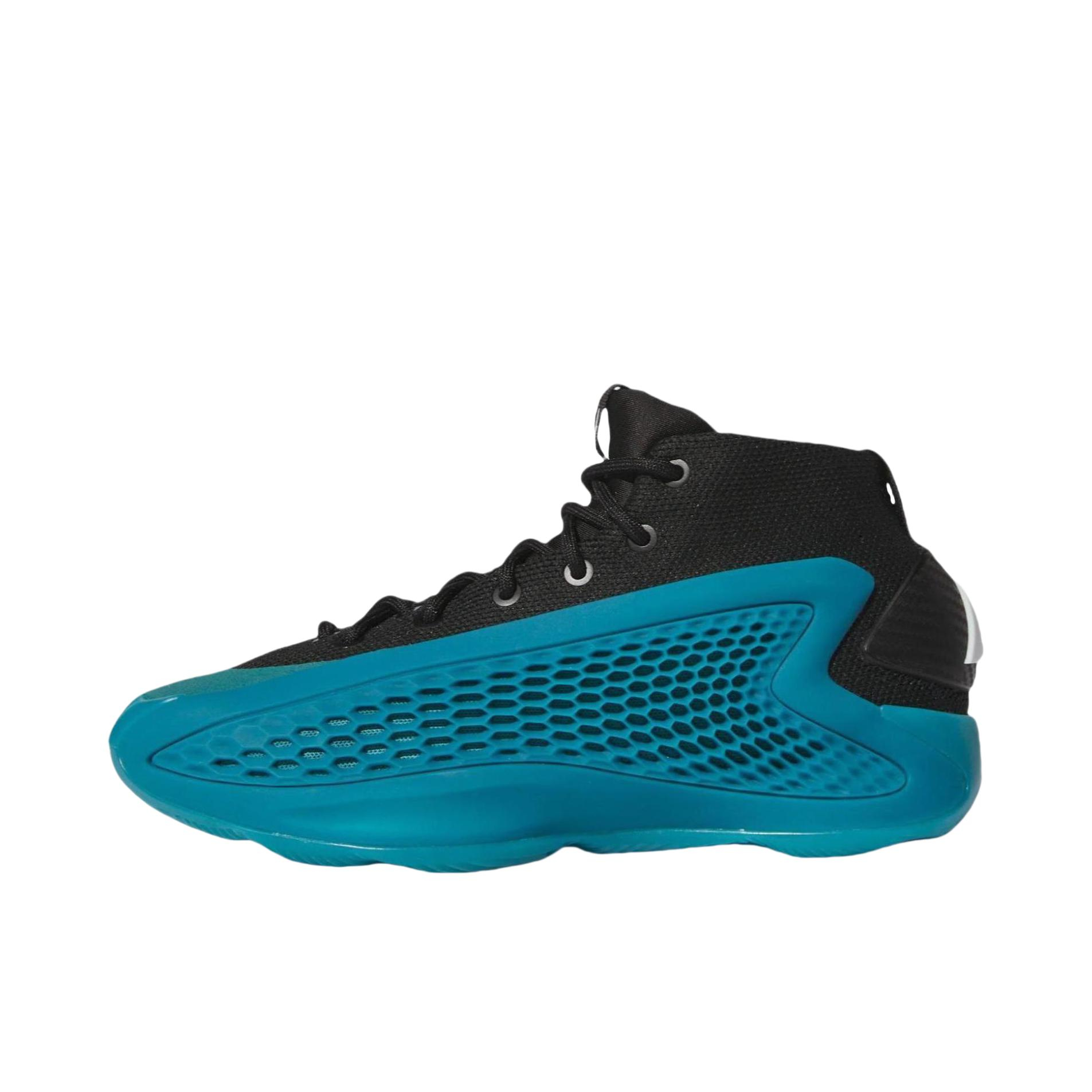 推荐商品：adidas A.E.1 篮球鞋 减震耐磨防滑透气舒适回弹 GS/黑色/蓝色