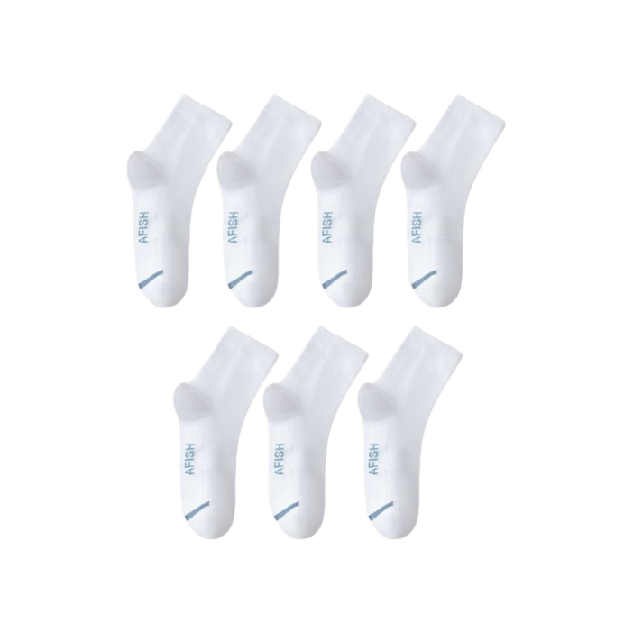 推荐商品：一只鱼 7A级抗菌防臭袜吸汗短中防脚气不掉跟网眼新疆棉湖远行浅口中筒袜