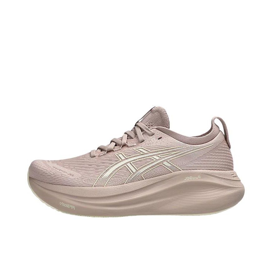 推荐商品：Asics/亚瑟士 Gel-Nimbus 27 跑鞋 防滑耐磨缓震轻量回弹舒适轻便支撑夜跑 浅褐色