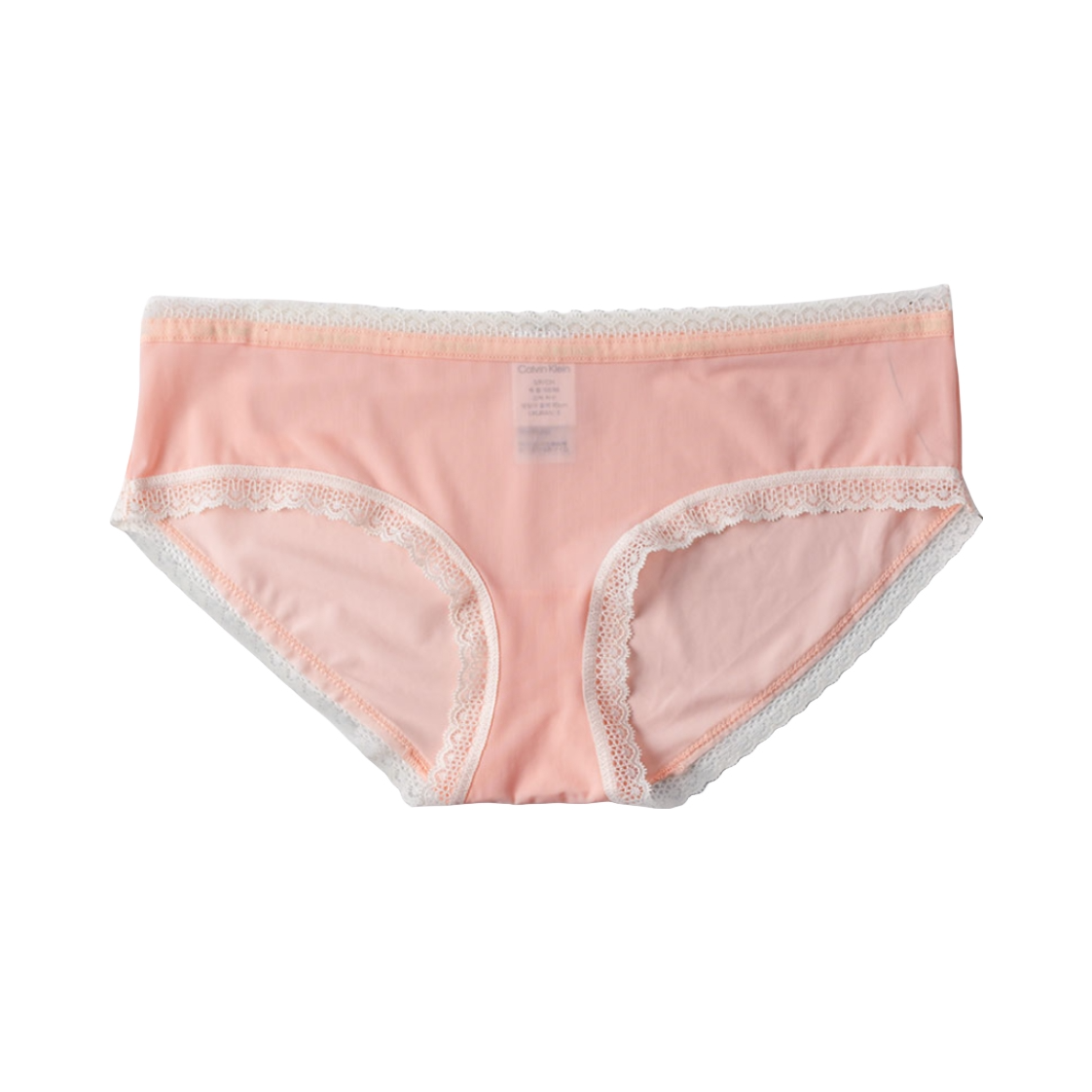 Calvin Klein 半包臀蕾丝边循环字母印花拼接性感透气棉质裆防夹臀三角内裤 QD3767