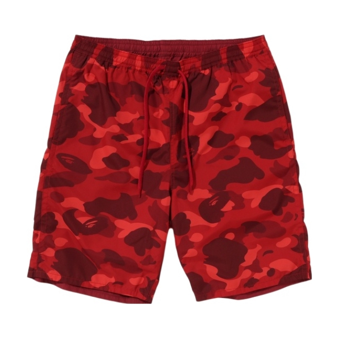 Bape 14周年纪念版鲨鱼印花迷彩图案两面穿休闲短裤 男女同款 153017