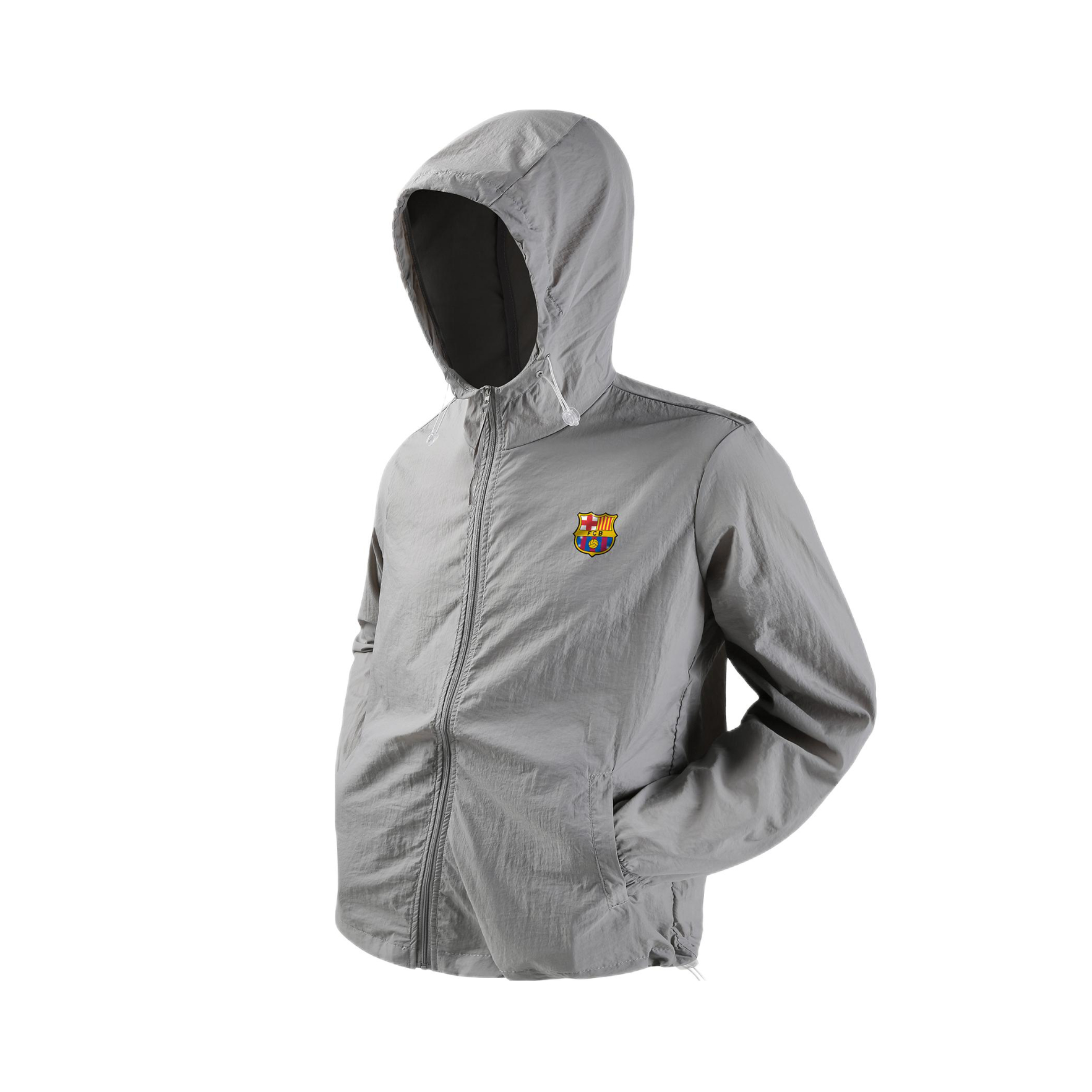 推荐商品：Barcelona/巴塞罗那 UPF50+防紫外线薄款凉感直筒连帽防晒衣 BS-XFFSY40102 灰