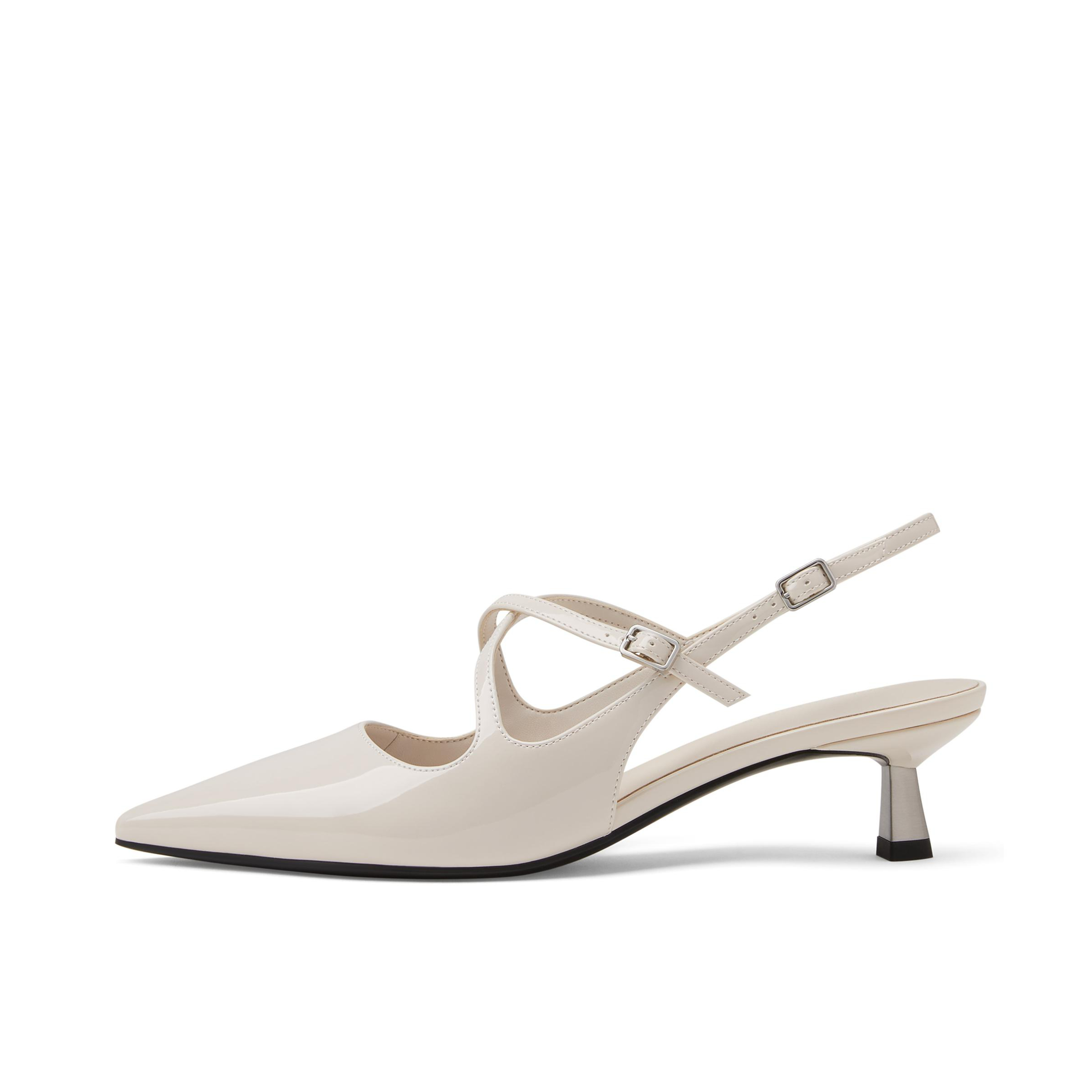 推荐商品：CHARLES&KEITH 高跟鞋 气质尖头 蝴蝶结 细跟 CK1-61720233 白色