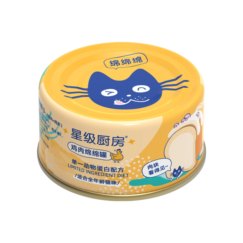 推荐商品：星际喵 猫咪星级厨房鸡肉味绵绵罐猫罐头增肥发腮